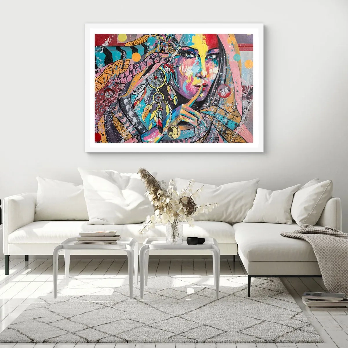 Plakat w białej ramie - Milcz, aż zrozumiesz - 40x30 cm