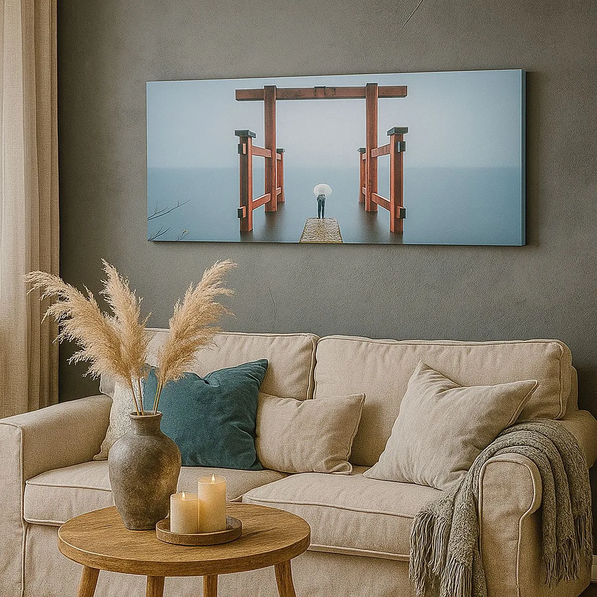 Obraz na płótnie - Japońska zaduma - 100x40 cm