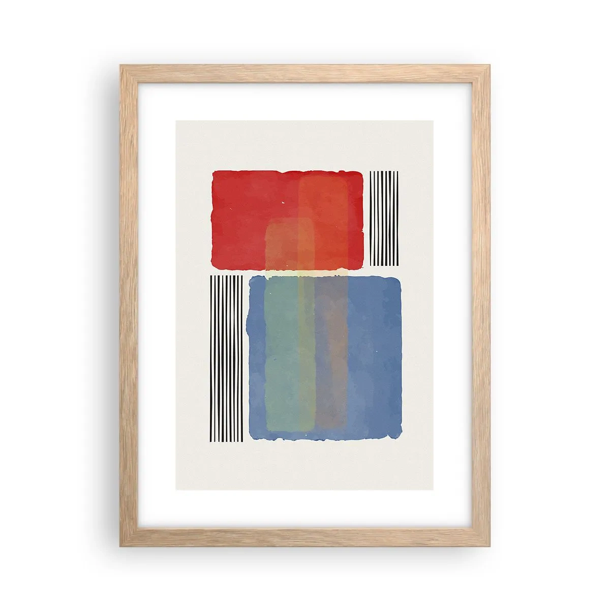 Plakat w ramie jasny dąb - Duch i litera geometrii - 30x40 cm