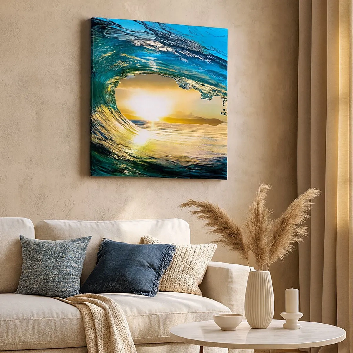 Obraz na płótnie - W szmaragdowo-złotym krysztale - 30x30 cm