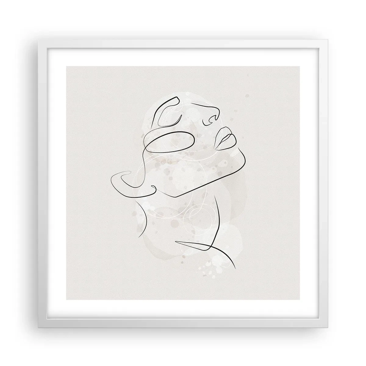 Plakat w białej ramie - Zarys marzenia - 50x50 cm