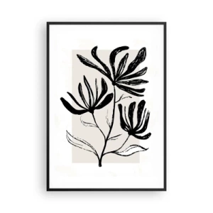 Plakat w czarnej ramie - Szkic do zielnika - 70x100 cm