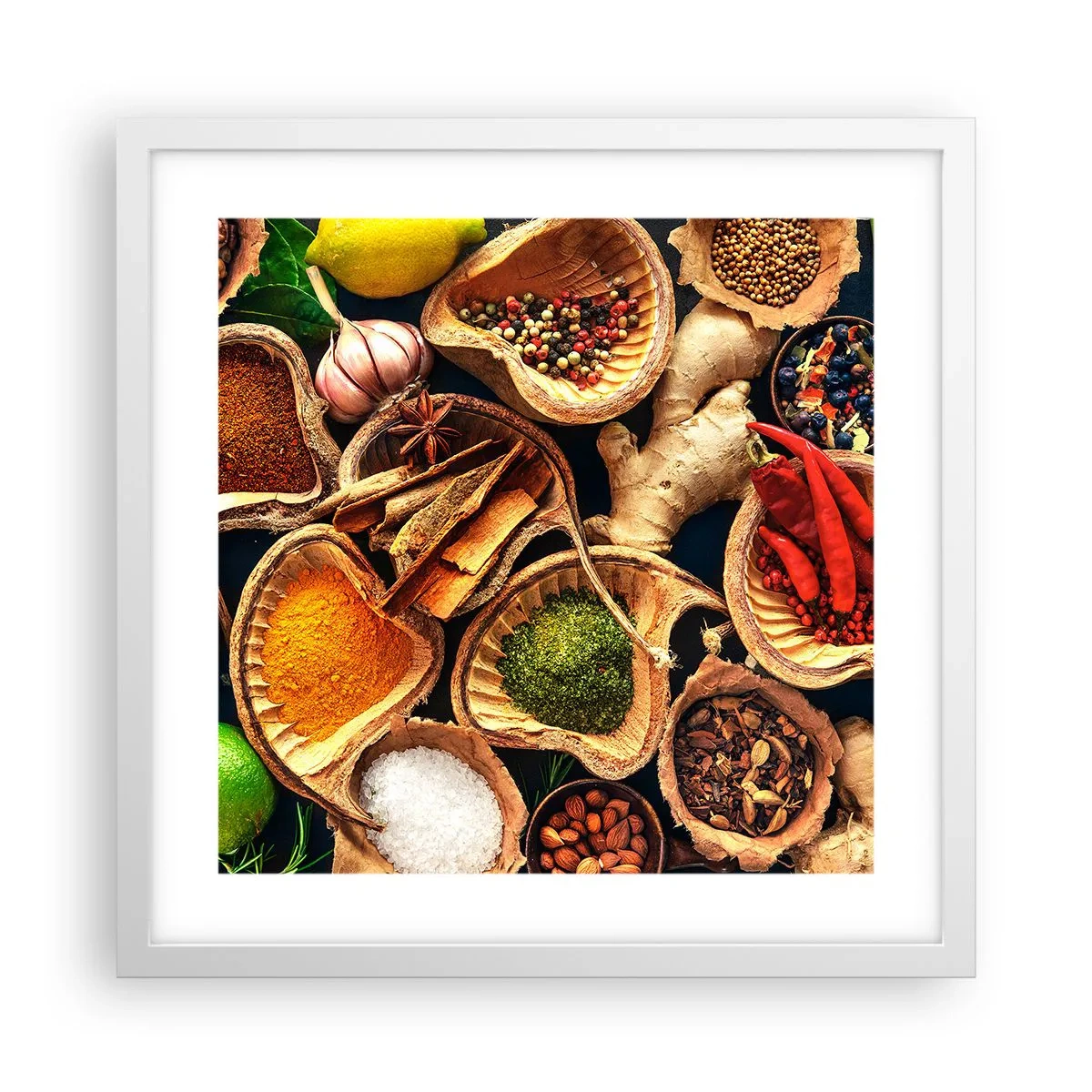 Plakat w białej ramie - Bierz, co chcesz - 40x40 cm