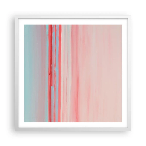 Plakat w białej ramie - Abstrakcja o świcie - 60x60 cm