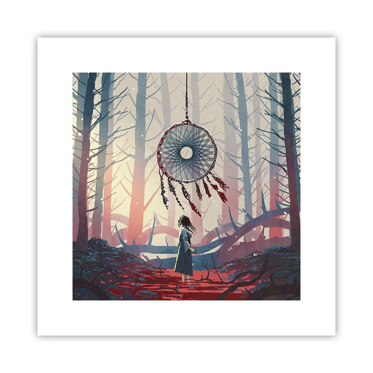 Plakat - Tajemny rytuał szczęścia - 30x30 cm