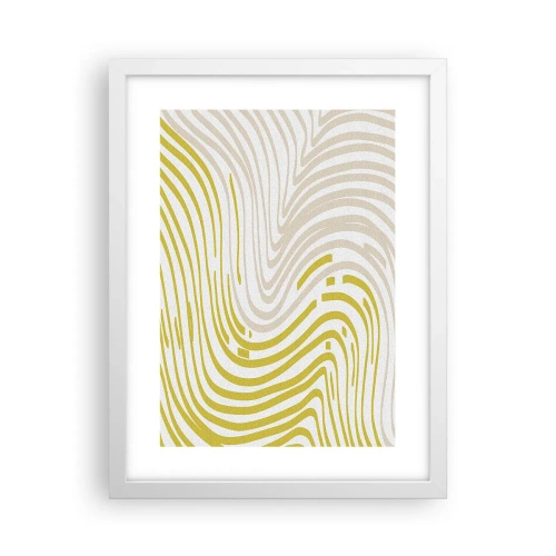 Plakat w białej ramie - Kompozycja z łagodnym ugięciem - 30x40 cm