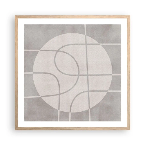 Plakat w ramie jasny dąb - Koliście i na wprost - 60x60 cm