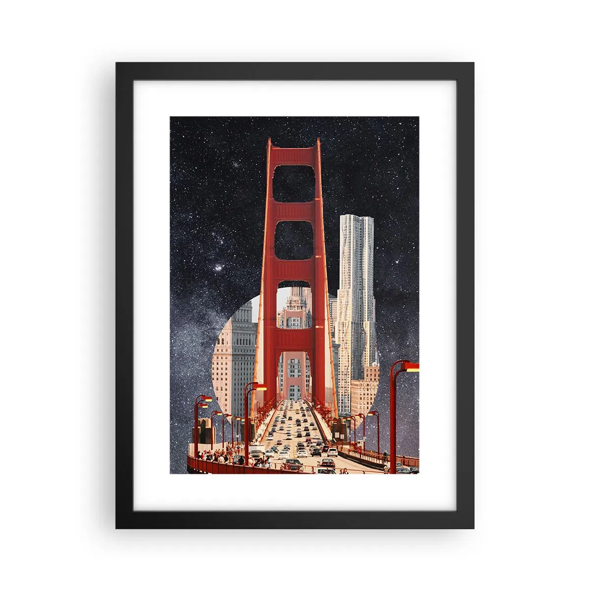 Plakat w czarnej ramie - Zawsze w centrum - 30x40 cm