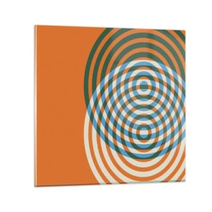 Obraz na szkle - Abstrakcyjna wariacja kolista - 30x30 cm