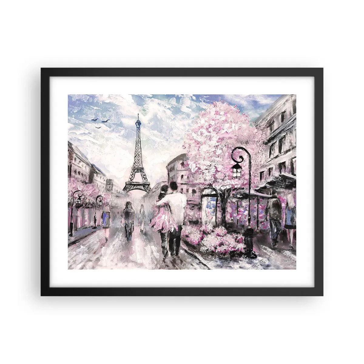 Plakat w czarnej ramie - Jak zakochac się, to tylko w… - 50x40 cm