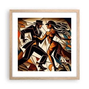 Plakat w ramie jasny dąb - Taniec pasji i namiętności - 40x40 cm
