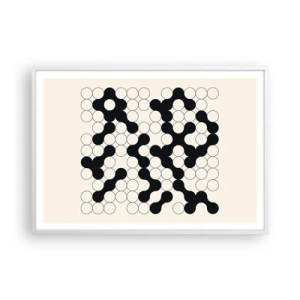 Plakat w białej ramie - Chińska gra – wariacja - 100x70 cm