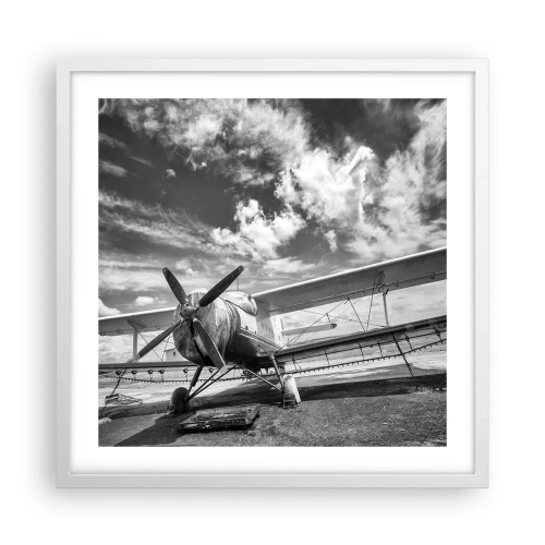 Plakat w białej ramie - Nie mogę się doczekać! - 50x50 cm