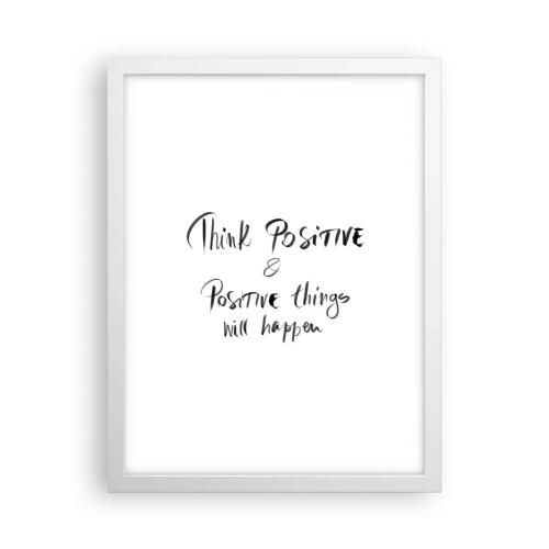 Plakat w białej ramie - Jak żyć? - 30x40 cm