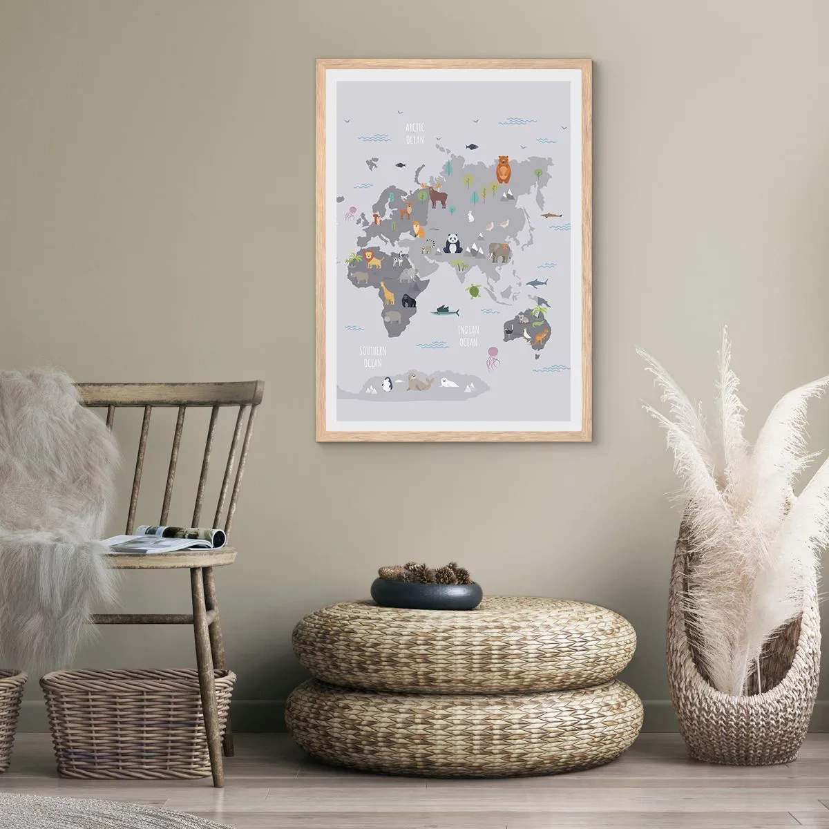 Plakat w ramie jasny dąb - Powiedz mi, skąd jesteś… - 50x70 cm