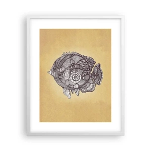 Plakat w białej ramie - Z oceanu ornamentów - 40x50 cm