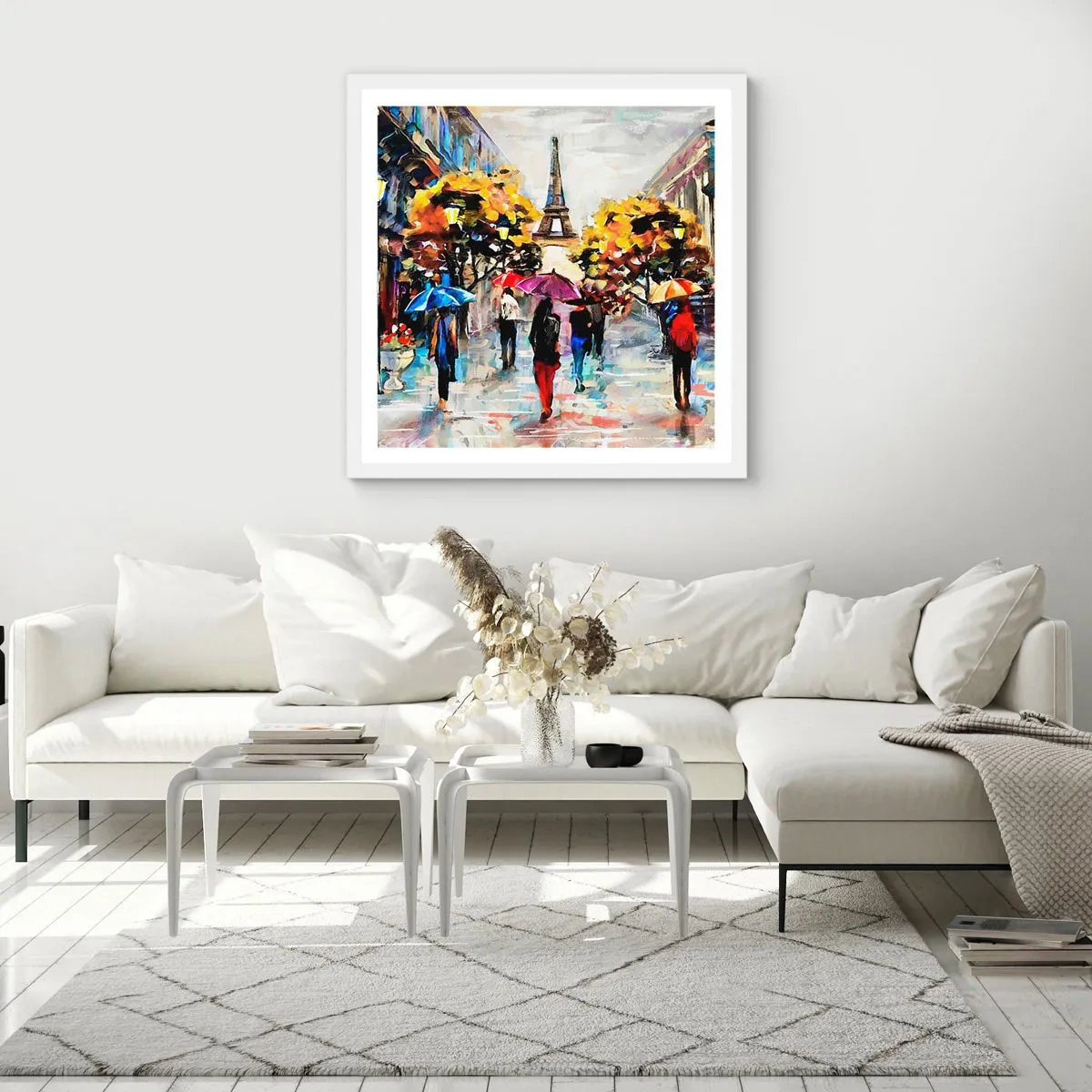 Plakat w białej ramie - Jesienią szczególnie piękny - 60x60 cm