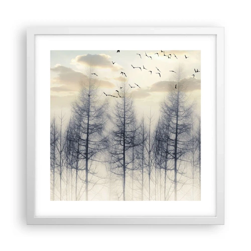 Plakat w białej ramie - Duchy lasu - 40x40 cm