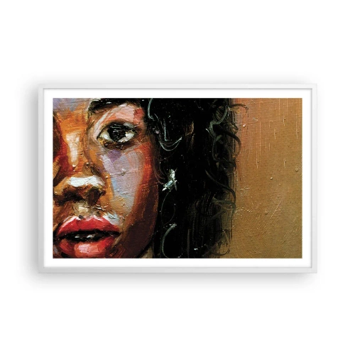 Plakat w białej ramie - Czerń i blask - 91x61 cm