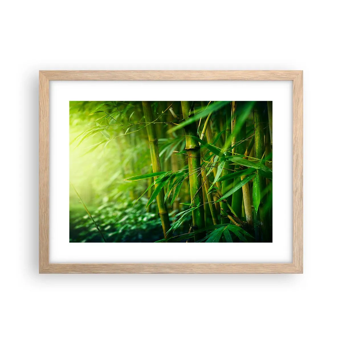 Plakat w ramie jasny dąb - Poznać zieleń samą w sobie - 40x30 cm