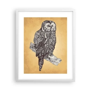 Plakat w białej ramie - Misterne ornamenty mądrości - 40x50 cm