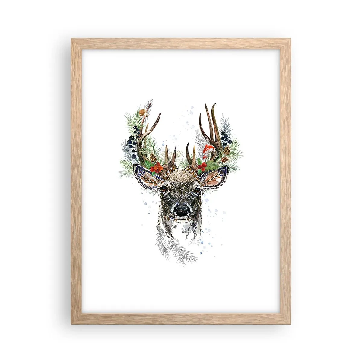 Plakat w ramie jasny dąb - W świątecznej szacie - 30x40 cm