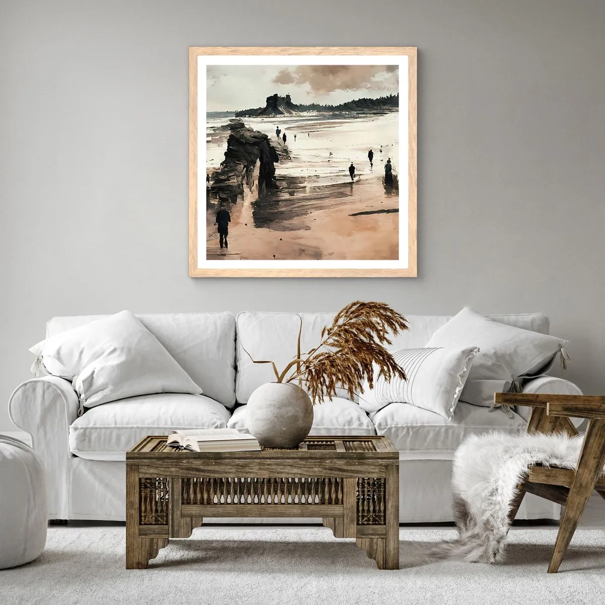 Plakat w ramie jasny dąb - Przywołani - 60x60 cm