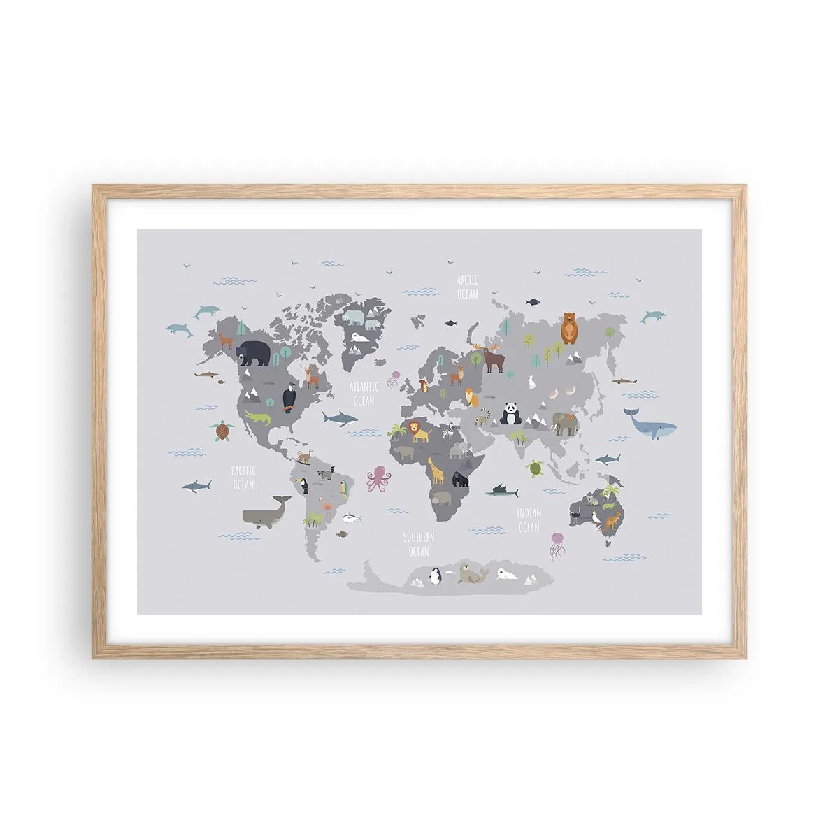 Plakat w ramie jasny dąb - Powiedz mi, skąd jesteś… - 70x50 cm