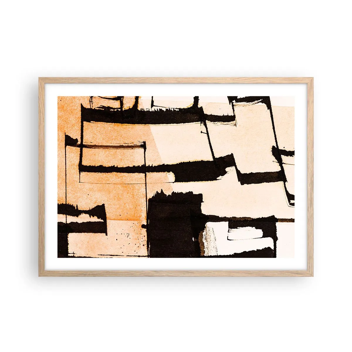 Plakat w ramie jasny dąb - Jednak porządek - 70x50 cm