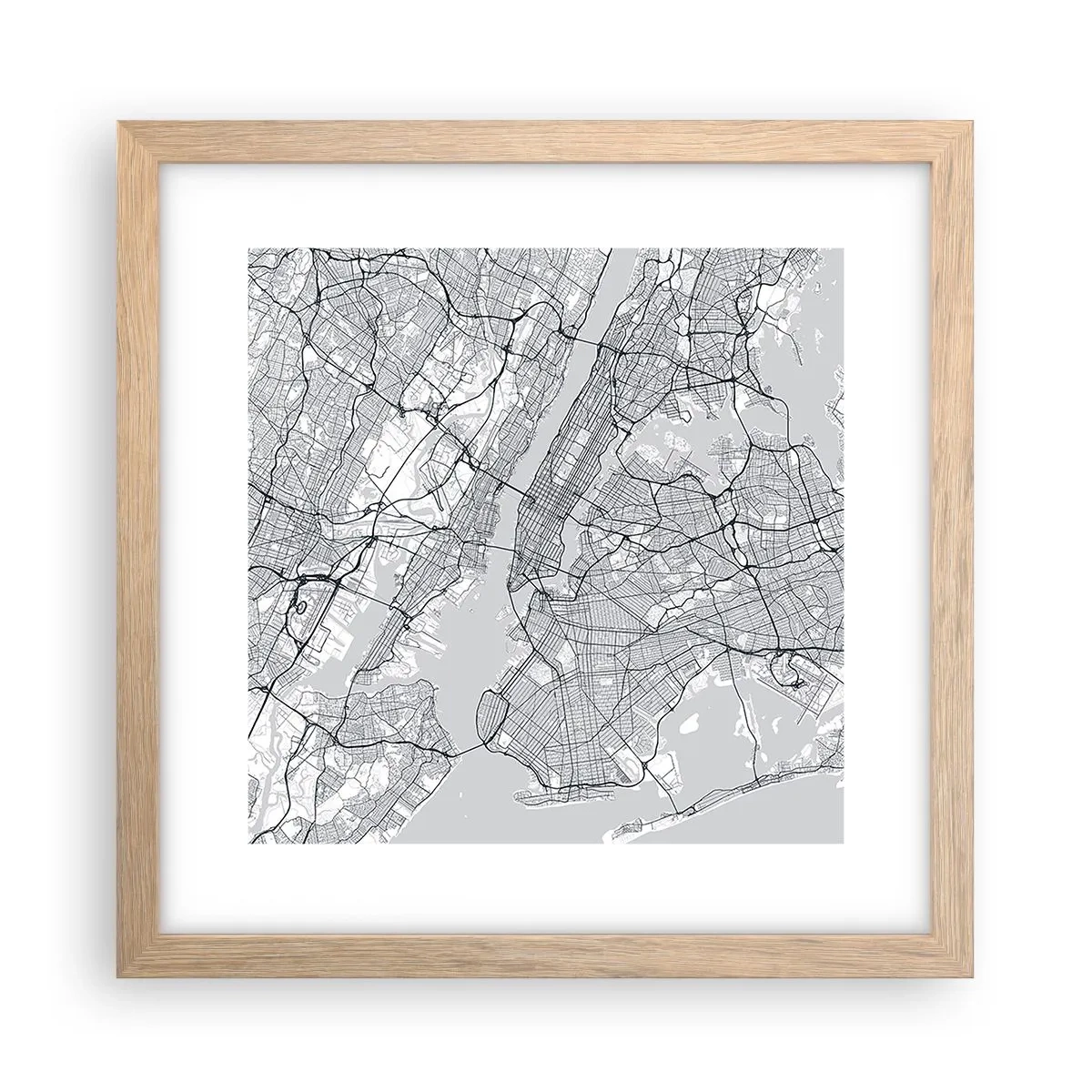 Plakat w ramie jasny dąb - Anatomia metropolii - 30x30 cm
