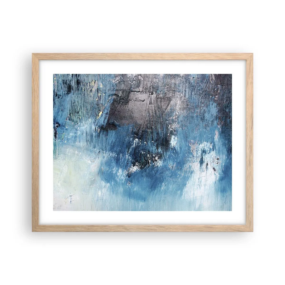 Plakat w ramie jasny dąb - Błękitna rapsodia - 50x40 cm