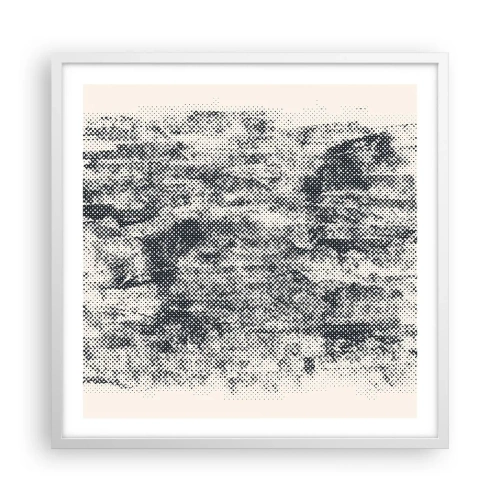 Plakat w białej ramie - Mglista kompozycja - 60x60 cm