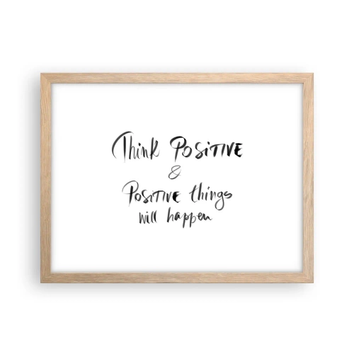 Plakat w ramie jasny dąb - Jak żyć? - 40x30 cm