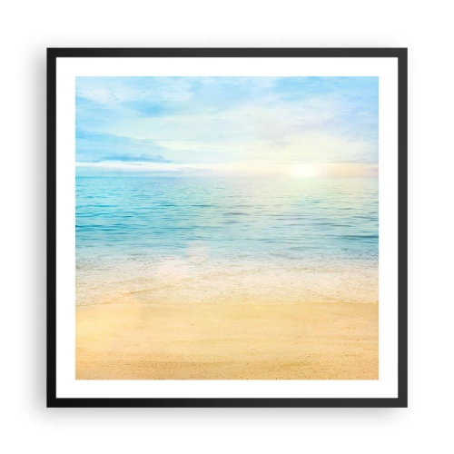 Plakat w czarnej ramie - Wielki błękit - 60x60 cm