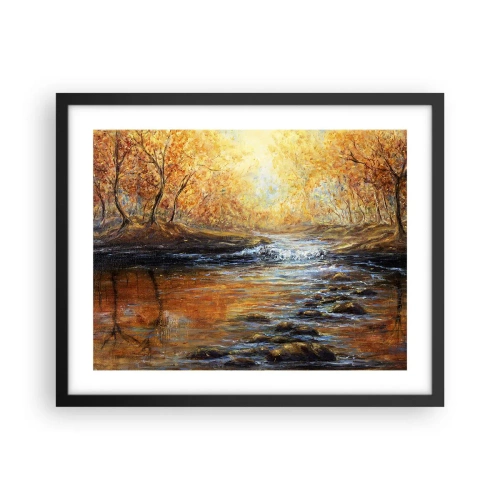 Plakat w czarnej ramie - Złoty potok - 50x40 cm