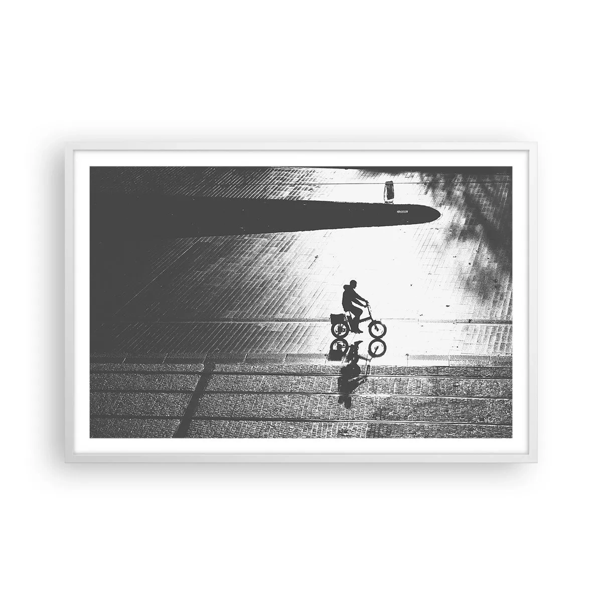Plakat w białej ramie - Przed siebie, przez miasto - 91x61 cm