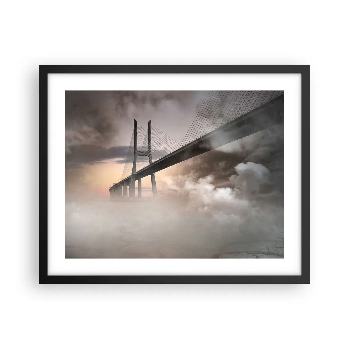 Plakat w czarnej ramie - Nad rzeką, której nie ma - 50x40 cm