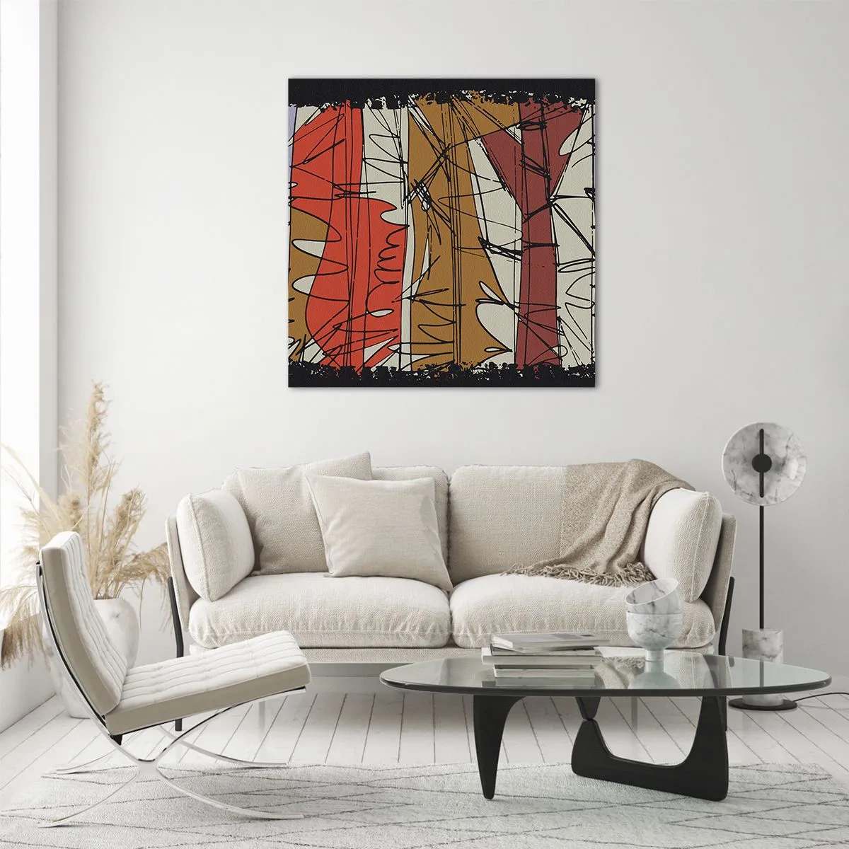 Obraz na szkle - Kompozycja spontaniczna - 40x40 cm