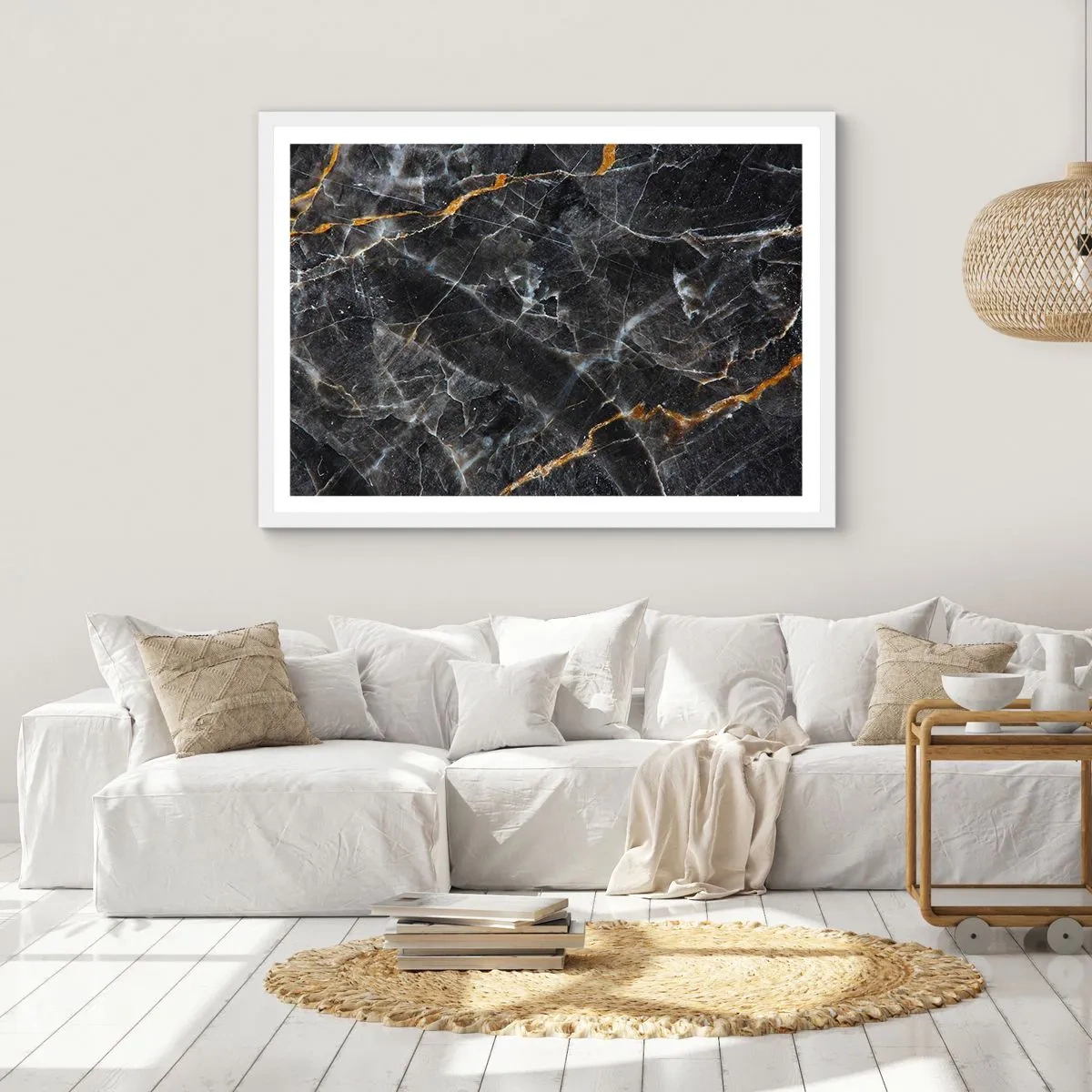 Plakat w białej ramie - Wewnętrzne życie kamienia - 40x30 cm