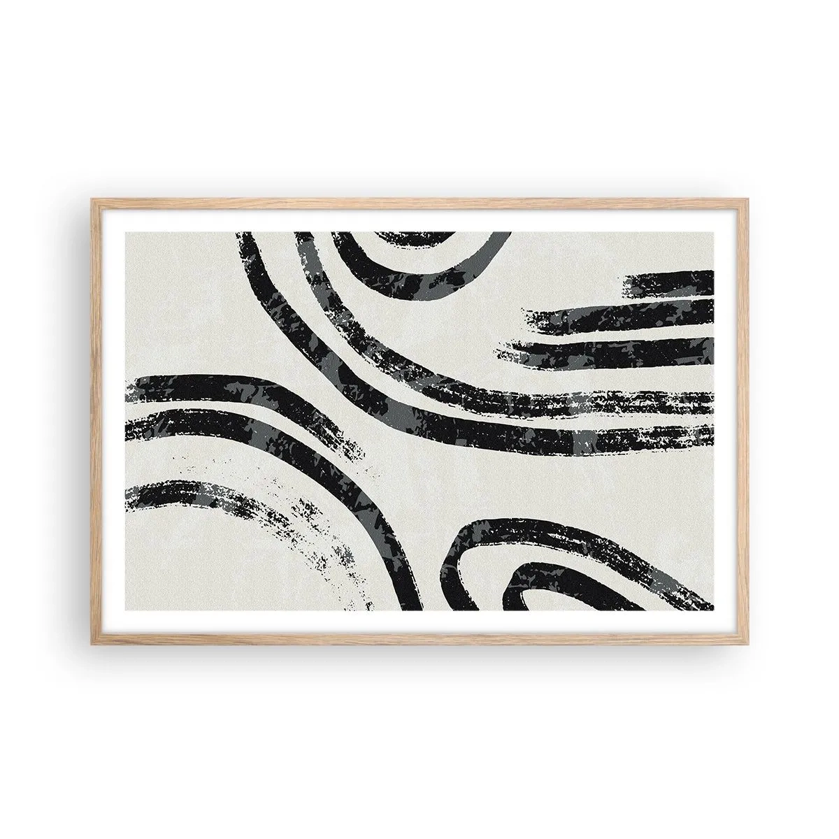 Plakat w ramie jasny dąb - W pół zatrzymany - 91x61 cm