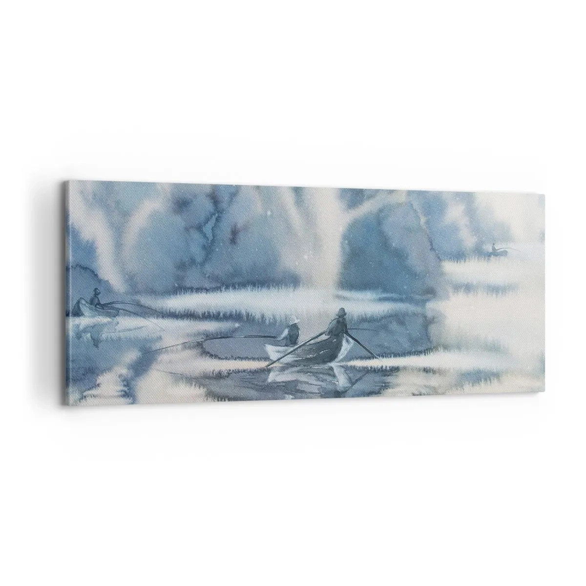 Obraz na płótnie - Wędkarze w swoim raju - 100x40 cm