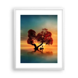 Plakat w białej ramie - Oddaleńcy i ciszyzna bezświata - 40x50 cm