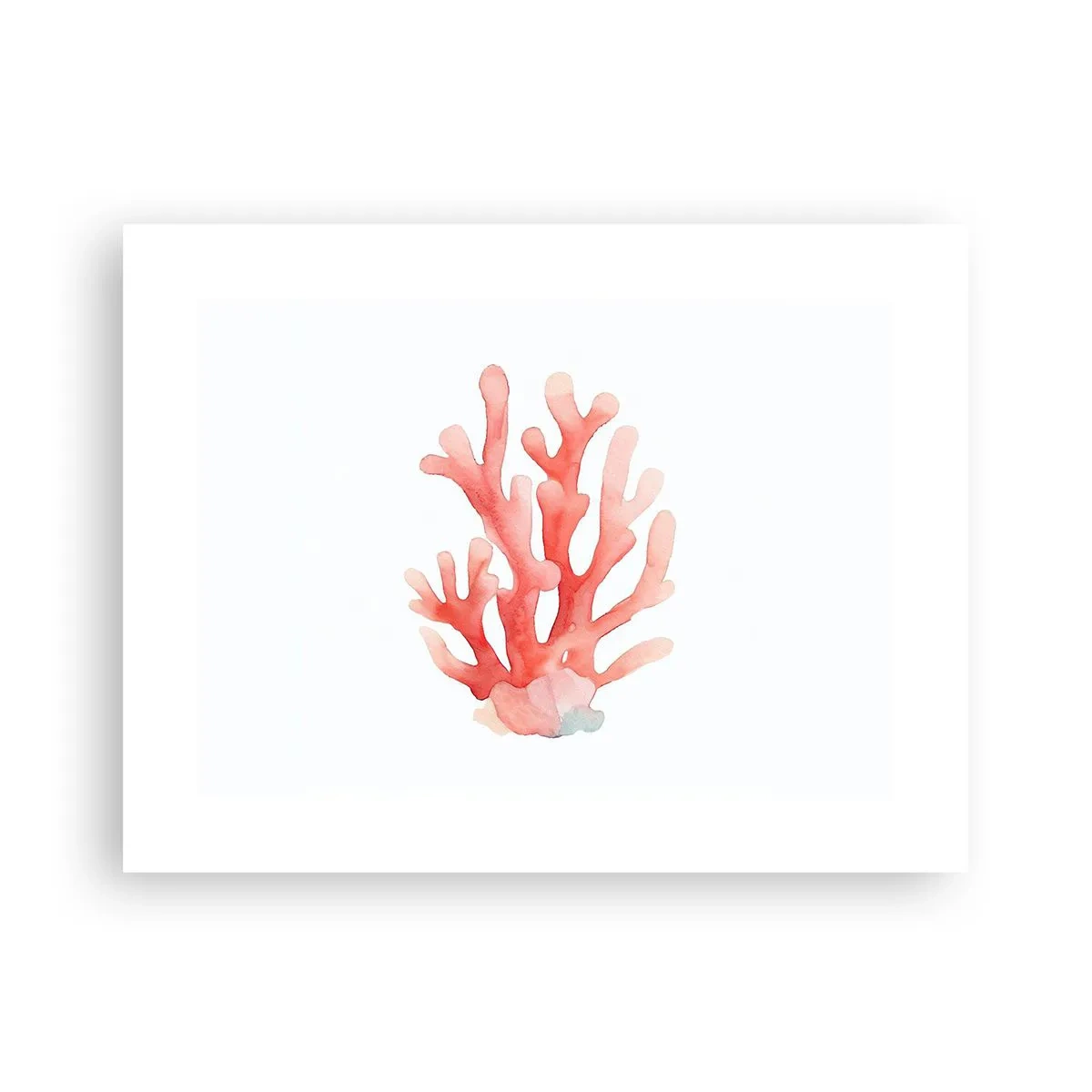 Plakat - Koral koloru koralowego - 40x30 cm