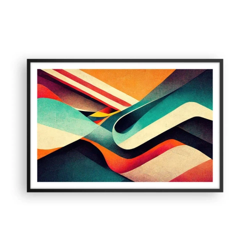 Plakat w czarnej ramie - Kompozycja intensywna - 91x61 cm