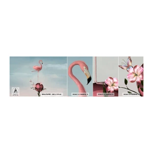 Fototapeta Próbka Samoprzylepna Deluxe Sticker - Alegoria piłki koszykowej - Abstrakcja, Flaming, Ptak - 100x30 cm