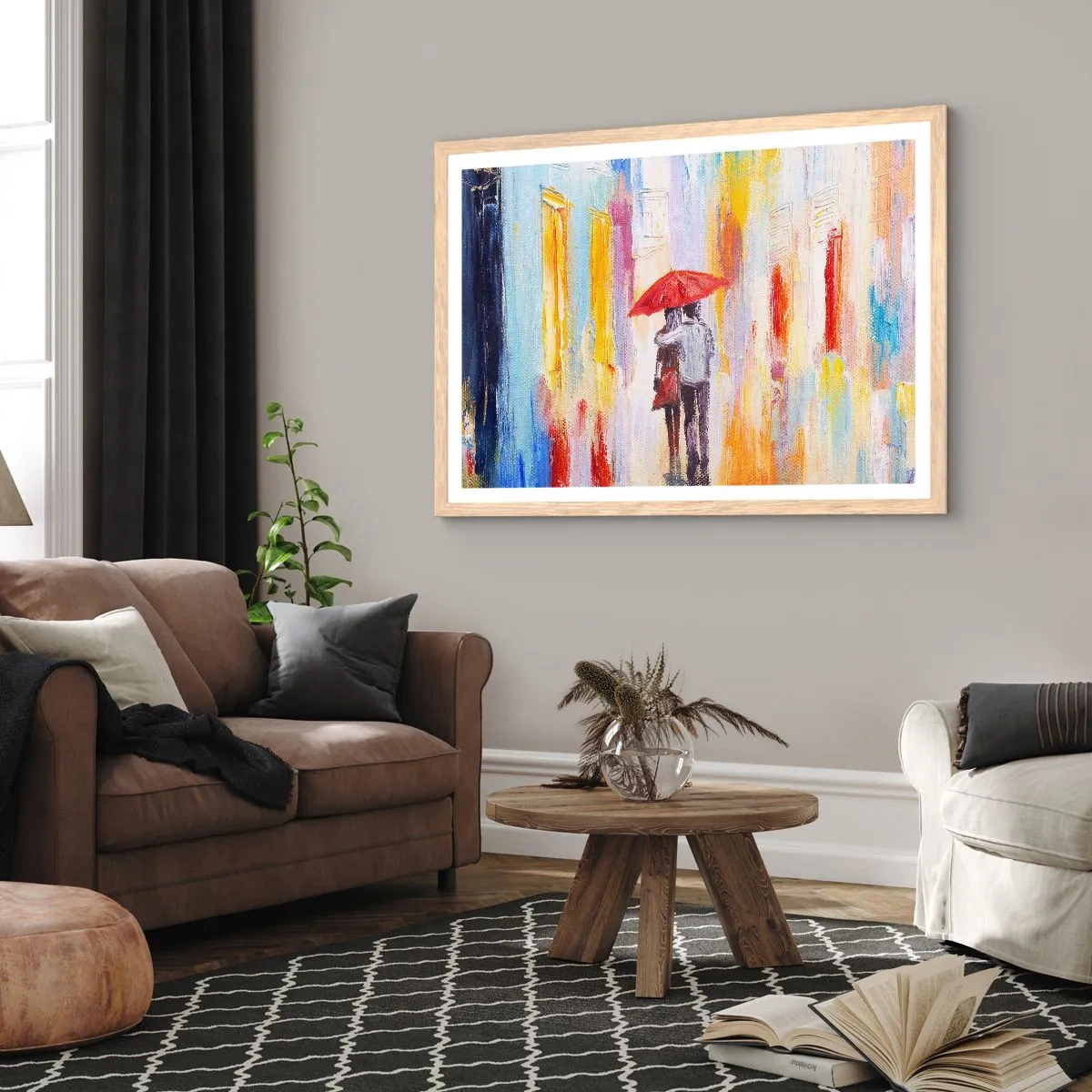 Plakat w ramie jasny dąb - Niech pada dalej - 91x61 cm