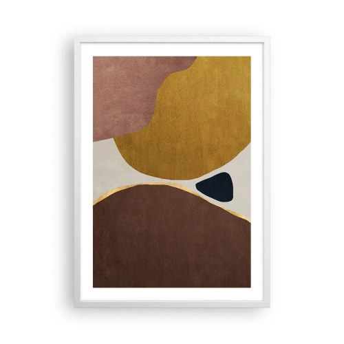 Plakat w białej ramie - Abstrakcja – miejsce w przestrzeni - 50x70 cm