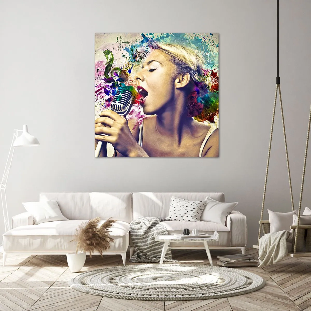 Obraz na płótnie - Pomalować głosem świat - 40x40 cm