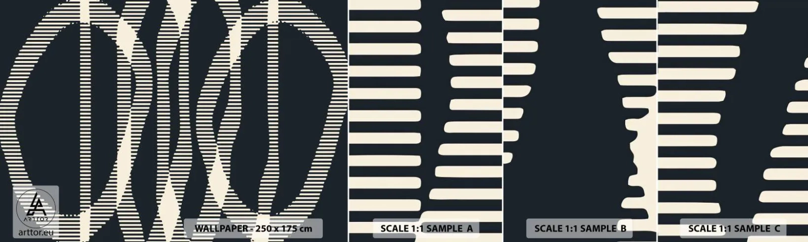 Fototapeta Próbka Samoprzylepna Deluxe Sticker - Próba przełamania ciemności - Abstrakcja, Sztuka, Nowoczesny Wzór - 100x30 cm