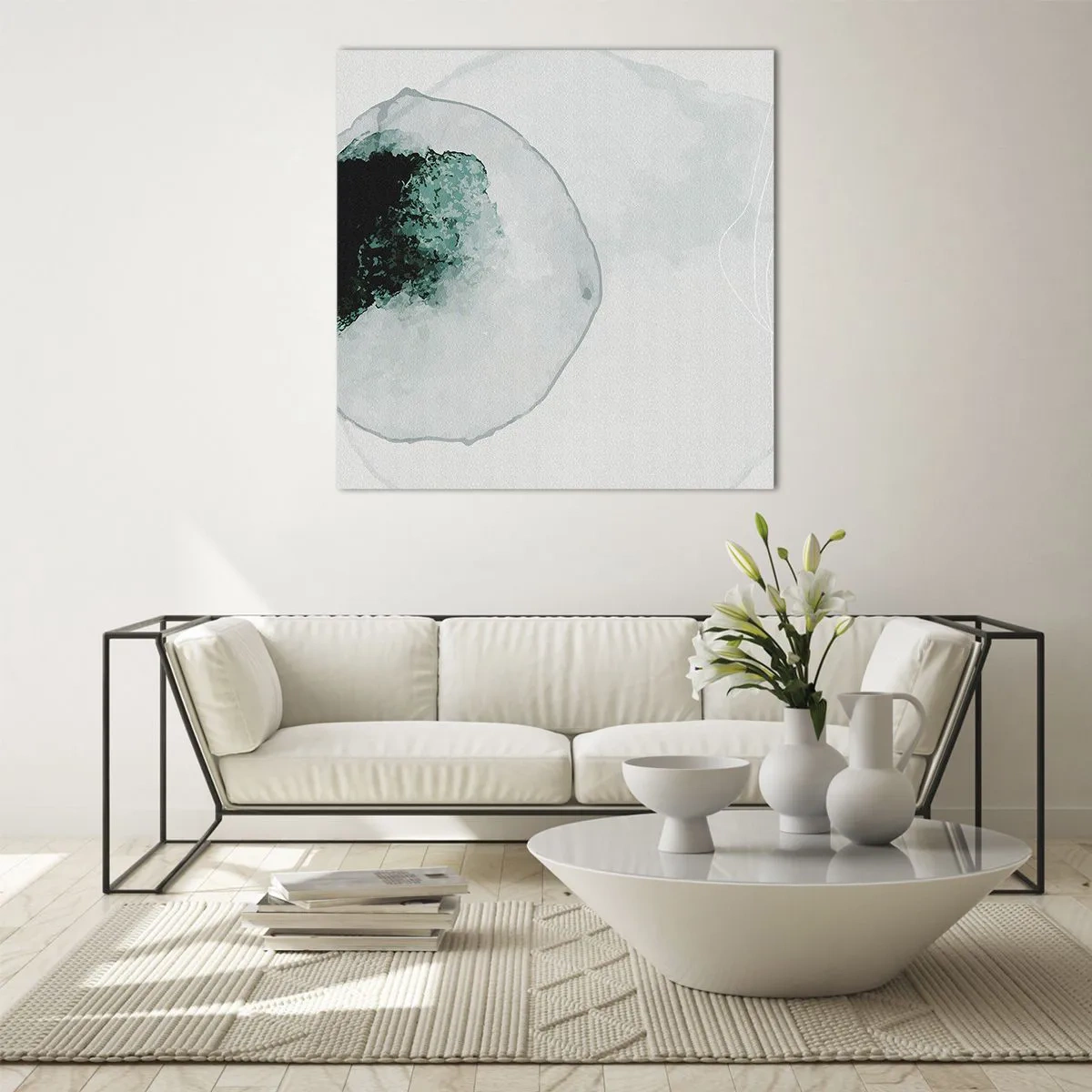 Obraz na szkle - W kropli wody - 40x40 cm